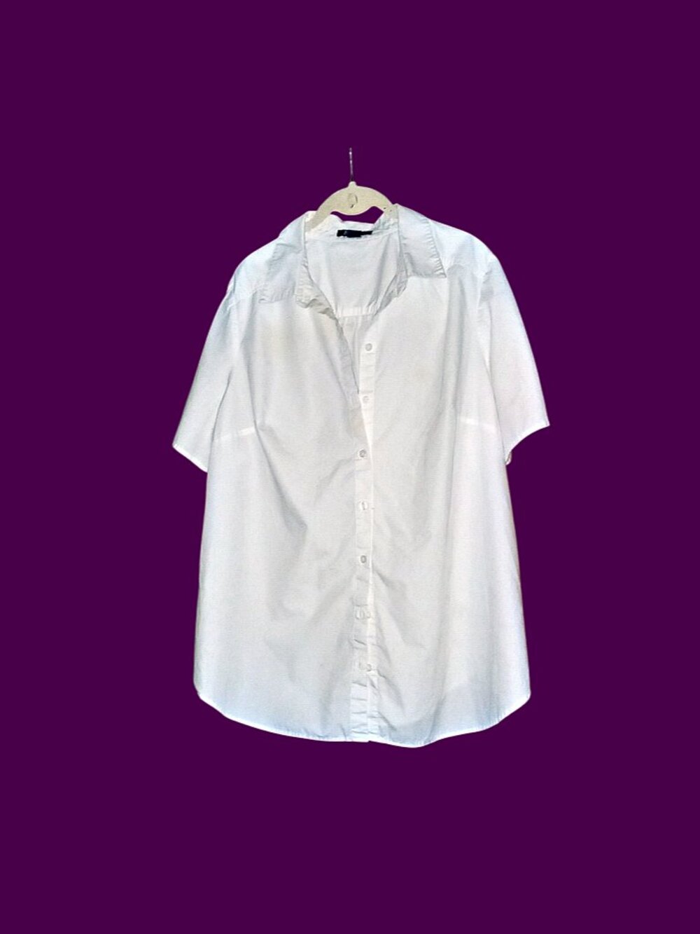 Roamans' White Short Sleeve Button Down Blouse Sz 22W